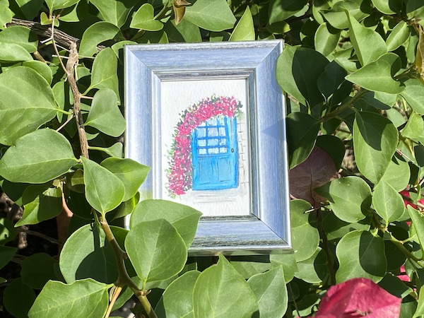 Bougainvillea wreath.